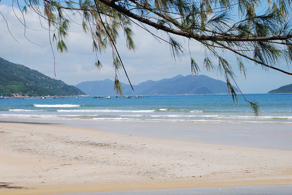 White sand of DocLet beach north of NhaTrang