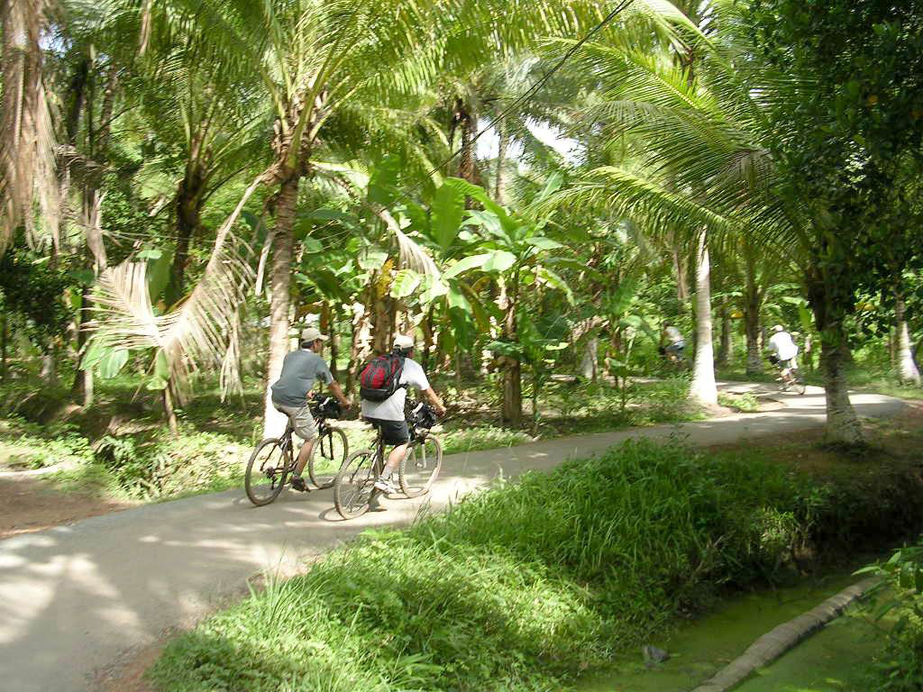 Road in TamPhuoc commune - Mekong delta cycling BenTre